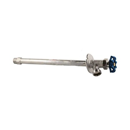 American Imaginations 14 in. Cylindrical Chrome-Blue Wall Hydrant in Stainless Steel AI-37861